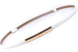 Rojeam Femme Ceinture en Cuir Sans Boucle Ceintures Réglable Sangle de Taille pour Pantalons Jeans Robe