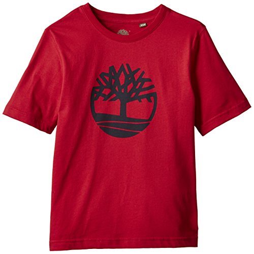 Timberland Boy's T25H92 Short Sleeves Tee-Shirt T-Shirt, Dark Red, 5 Years