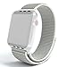 Produktbild EAZY CASE Armband für Apple Watch 42mm / 44mm, Uhrenarmband aus Nylon mit Klettverschluss, Ersatzarmband für Series 4, 3, 2, 1, Nike+, Hermés I Sport Loop - Sportarmband atmungsaktiv, Hellgrau/Weiß