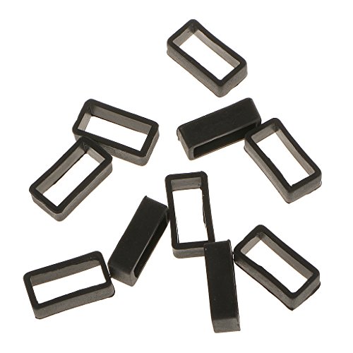 10x Gummi Uhrenarmband Schlaufe Gummihalter Ersatz für Uhrenarmbänder – 18mm Schmal - 4