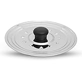 PARENCE. - Kitchen lid in stainless steel 16/18/20/22/24 - Splatter lid with steam holes and ergonomic handle - Pot and pot 2
