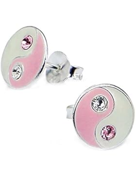 SL-Silver Ohrringe Ohrstecker Ying Yang 925 Silber in Geschenkbox