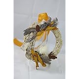 Ostertürkranz mit Federn