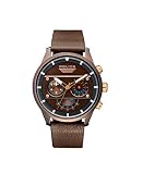 Police Unisex Erwachsene Analog Quarz Uhr mit Leder Armband PL15411JSBN.12