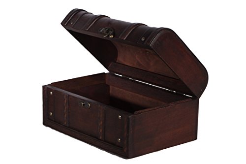 Truhe HD 8.600.2 Truhe, Holztruhe, Schatzkiste,Kiste, Piratenkiste, Kleinmöbel, Mit Metallbeschlägen, Antikoptik, Holz, verschieden Größen, Maritim, Deko, Hochwertig, Kolonialtruhe, Kolonialstil, Holzbox, Truhe mit Ornamenten . 30 x 20 x 15 cm - 2
