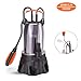 Produktbild TACKLIFE Schmutzwasserpumpe, 1000W Tauchpumpe, Edelstahl-Kellerpumpe für beladenes Wasser (max. 2, 0000 l/h, 9m Förderhöhe, 7m Eintauchtiefe, max. 35mm Granulat - GSUP2C)