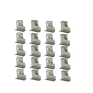 MESH MASTERS Curtain Brackets Holder for Doors and Windows, 10 Pair(20 PCS) (Stainless Steel) with 6 Month Guarantee