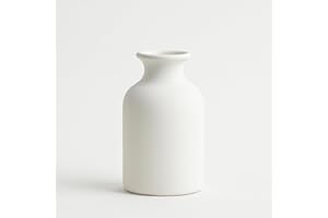 BURÓ DESIGN Jarron de Decoracion Casa Ceramica Modernos Minimalistas Blancos Florero Decorativo Alto Centro De Mesa para Flores Secas Naturales Jarrón Hogar Comedor Estilo Nórdico Adornos Salón Elegante