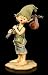 Produktbild Pixie Kobold Fantasy Figur auf Wanderschaft | mit Wanderstock, Handbemalt