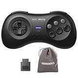Integrierter Akku 8Bitdo M30 Gamepad-Controller (2,4 GHz, kabellos, für Sega Genesis und Sega Mega Drive), Schwarz