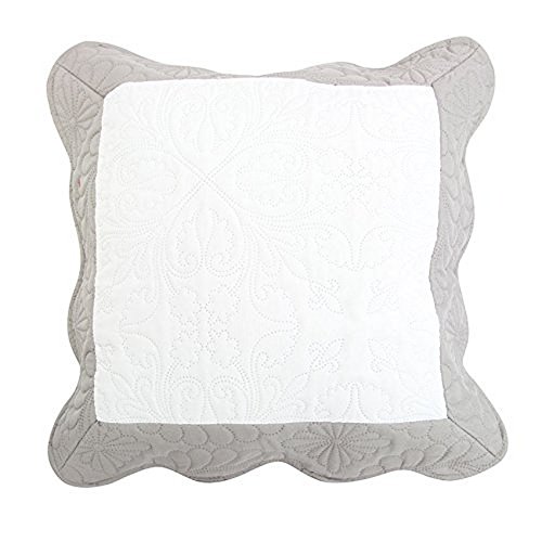 Nuances Du Monde - 3001001, Kissenuberzug , 45 X 45 Cm , Emma , Mikrofaser Zweifarbig , Weiss/Grau