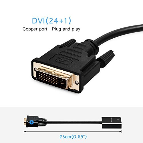 DVI auf VGA Adapter, VANDESAIL Dual Link DVI-D auf VGA Kabel Adapter Male to Female Video Konverter Vergoldet (DVI, VGA) - 3