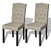 Produktbild vidaXL 2x Esszimmerstuhl Esszimmer Stuhl Küchenstuhl Stühle Beige 240557