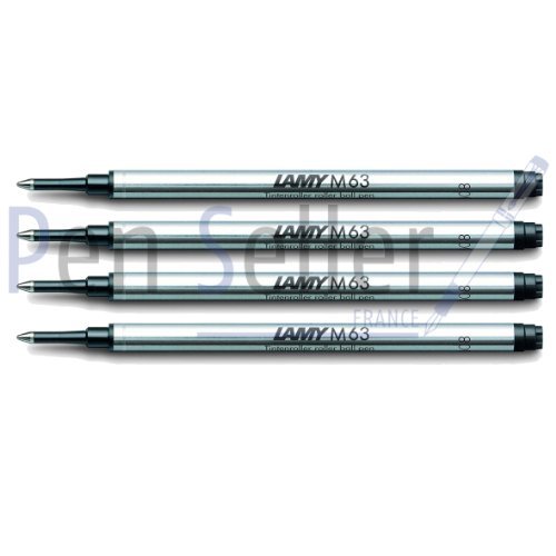 Lamy: Rollerball-Großraummine M63: Farbe: schwarz, Strichbreite: M, 4er-Set.