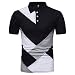 Produktbild Mode Persönlichkeit Männer Bluse/ VENMO Lässige dünne Patchwork Kurzarm T-Shirt Top / T-shirt Slim Fit Shirt Männer Hemden /Sommer Kurzarmshirt Hemden Slim Oberteile Freizeit Shirts Kurzarm Tops (Black, L(Asian L=EU M))