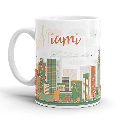 Preisvergleich Produktbild Miami Skyline - Tasse / Becher
