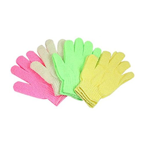 PIXNOR Bath Gloves Body Shower Exfoliating Gloves (Random Color)