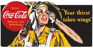 Coca-Cola Avaiator Women Tin Fridge Magnet