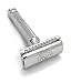 Shaving kit - Ivory Pure Badger shaving brush, Short handle double edge safety razor with X2 packs wilkinson sword razors