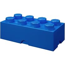 LEGO Aufbewahrungsstein, 8 Noppen, Stapelbare Aufbewahrungsbox, 12 l, blau Küche, Haushalt & Wohnen