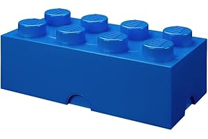 ‎ROOM COPENHAGEN LEGO Aufbewahrungsstein, 8 Noppen, Stapelbare Aufbewahrungsbox, 12 l, blau