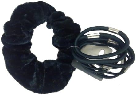 Velvet Scrunchie and Elastic Set. In 6 School Colours.[Teal]