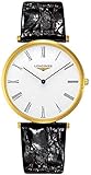LONGINES Herren-Armbanduhr 36MM Armband Leder Schweizer Quarz L4.755.2.11.2