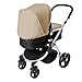 Infantastic® KBKW01tschu Pushchair Pram / Stroller 2in1 (black-beige)