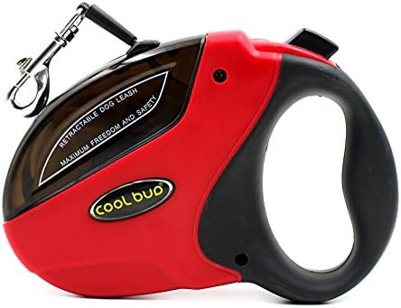 Retractable Dog Leads 16Ft Strong Secure &amp; Safe Extendable Dog leash 5M for Small Medium Large Dogs up to 50KG Red