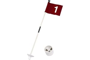 BESPORTBLE 1 set golfflagga med övningsflagga högkvalitativ golflucka för träningsplatser numrerad flagga för exakt för golfare och utomhusaktiviteter