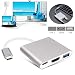 Produktbild Cyond USB C Digital AV Multiport Adapter, USB 3.1 Typ-C zu HDMI Adapter 4K, USB 3.0 Hub mit 1 Ladeport für Apple MacBook Chromebook Pixel, mit Aluminiumgehäuse
