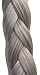 MULTI-USE EXTRA LONG PLAITED (22" 56cM) THIN CLIP-IN HAIR BRAID! (Silver Grey Mix)