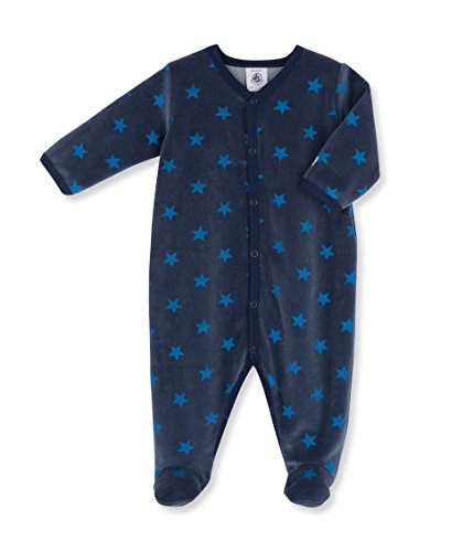 Petit Bateau Baby-Boys Saif Polka Dot Footies, Blue (Medieval/Lait), 9-12 Months (Manufacturer Size:9 Months)