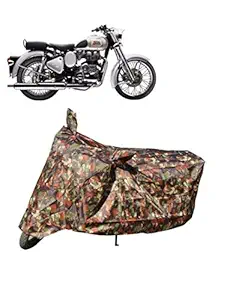 NEXTON All Season Protection Dustproof and Water Resistant Bike Cover for Royal-Enfield Bullet 350 (Military)