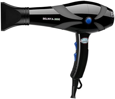 POCFG Hair Dryer Travel Dryer Home Quiet Hair Salon High Power Rugged 4000W Send Comb Hair Curler,Black-OneSize