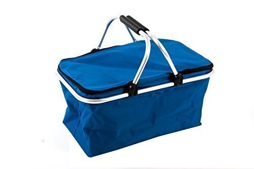 Alu Kühl Einkaufskorb Kühlkorb Kühltasche (blau)