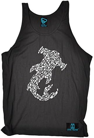 Open Water - Hammerhead Shark Scuba Divers Scuba Diving Tank Dive Diver Snorkel Wetsuit Watersport Sport Animal Fish Birthday Gift Christmas Present - VEST TOP