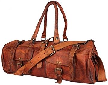 CraftShades Adults Duffle Handmade Leather Bag One Size Brown