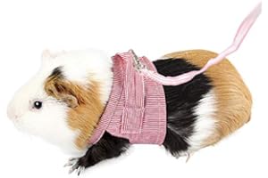NICEYEA Guinea Pigs Vest Harness Adjustable Small Animals Traction Rope Chest Strap Outdoor Walking Training for Rabbit Squirrel Bunny Ferret Guinea Pig