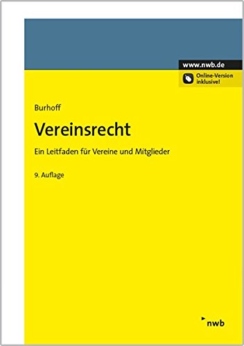 Preisvergleich Produktbild Vereinsrecht: Ein Leitfaden für Vereine und Mitglieder.