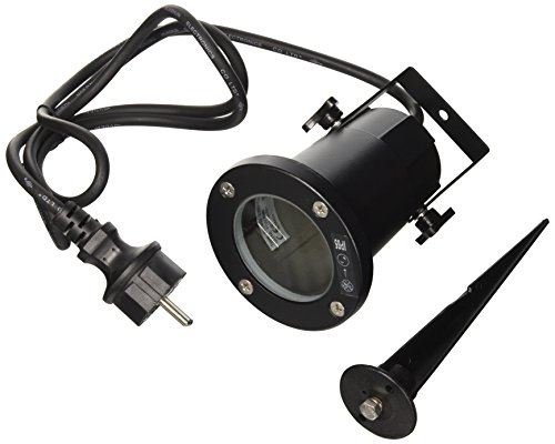 SLV Nautilus Spike XL, schwarz, GU10 ESL, maximal 11 W, inklusiv 1,5 m Kabel mit Stecker 227410