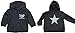 METALLIC SILVER STAR Schnullerpirat Zipped Hoodie black -  Black - 6-9 Months