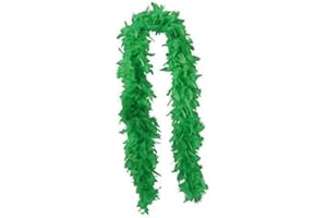 KarnevalsTeufel Unisex 6038577362096 Federboa einfarbig Federdichten wählbar Länge ca. 1,80m Federstola Federschal Kostüm Karneval 20er Jahre Charleston Burlesque kuschelig(Grün), Einheitsgröße