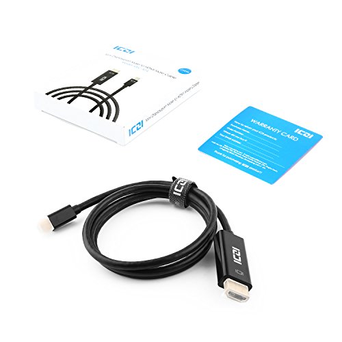 ICZI Mini Displayport auf HDMI Kabel, 1080p Full HD Vergoldete Kontakte Mini DP auf HDMI Kabel für PC und Apple / MAC, MacBook Pro, MacBook Air, Lenove Thinkpad usw. (1m) - 6