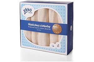 xkko Mullwindeln Muslin 70x70 cm Bio-Baumwolle 5er-Set natur