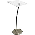ZYJIX Acrylic Podium Lecture Table - Acrylic Conference Pulpit Stand Podium School Church Office Lectern Stand With Multi-Purpose Platform(Size:Podium,Color:Transparent)