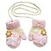 Kids Winter Gloves, Koly® Newborn Unisex Baby Warm Cartoon Coral Velvet Fleece Gloves (Pink)