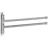 Chrome Towel Rack, 3 Tiers, Half-Round Base, Freestanding Towel Holder Metal Hwd 83x40x18 Cm Silver Relaxdays