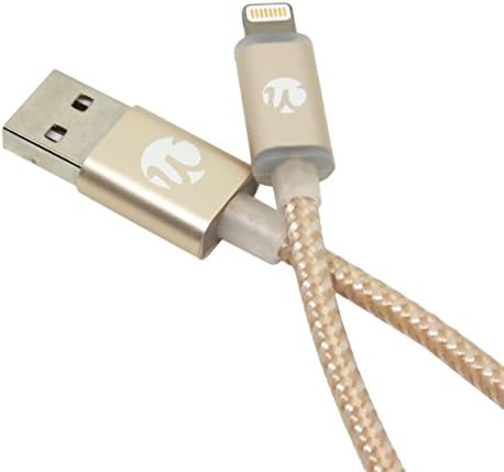 Quickdraw Lightning V3 LED Nylon Braided iPhone Charging Cable -Charging Light, Reversible USB, Lifetime Guarantee - for iPhone 7 Plus, 6S Plus, 6 Plus, SE, iPad Air 2 3 4 Mini,