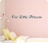wandaufkleber 3d schlafzimmer Wall Sticker Quotes 36' Our Little Princess Baby Girl Royal Nursery Room Gift Wall Decal Sticker Art Mural Home Decor Quote